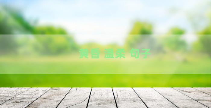 黄昏 温柔 句子